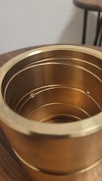 Large machined steel cylinders with T-slots